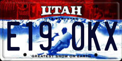 UT license plate E190KX