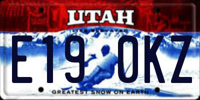 UT license plate E190KZ