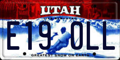 UT license plate E190LL