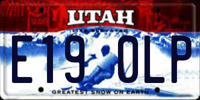 UT license plate E190LP