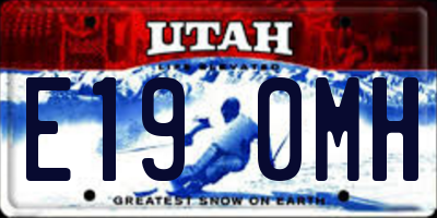 UT license plate E190MH