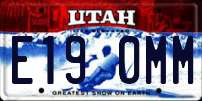UT license plate E190MM