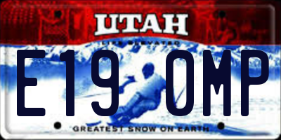 UT license plate E190MP