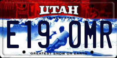 UT license plate E190MR