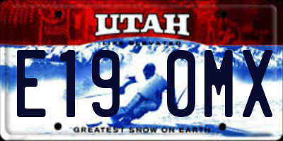 UT license plate E190MX