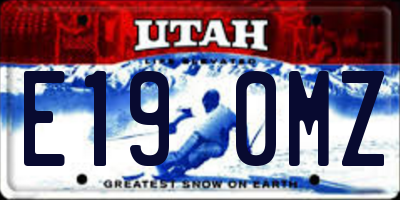 UT license plate E190MZ