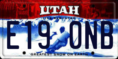 UT license plate E190NB