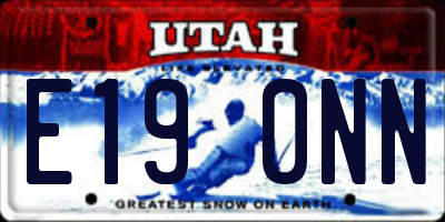 UT license plate E190NN