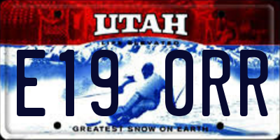 UT license plate E190RR