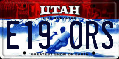 UT license plate E190RS