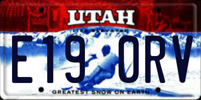 UT license plate E190RV