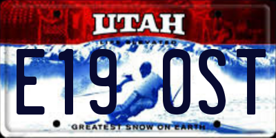 UT license plate E190ST