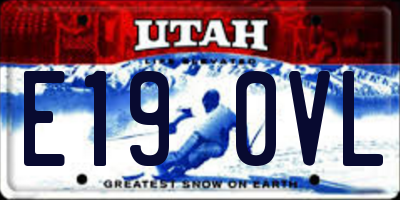 UT license plate E190VL
