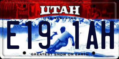 UT license plate E191AH
