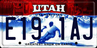 UT license plate E191AJ