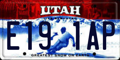 UT license plate E191AP