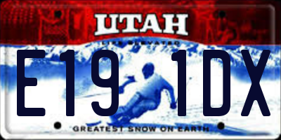 UT license plate E191DX