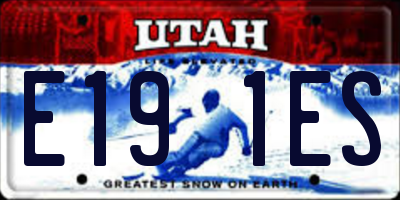 UT license plate E191ES