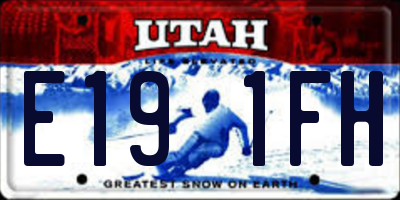 UT license plate E191FH