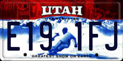 UT license plate E191FJ