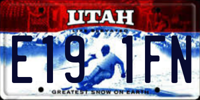 UT license plate E191FN