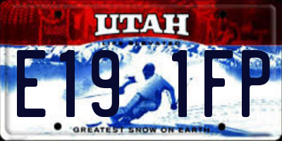 UT license plate E191FP