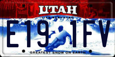 UT license plate E191FV
