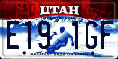 UT license plate E191GF
