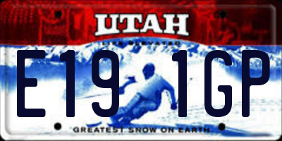 UT license plate E191GP