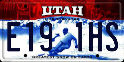 UT license plate E191HS