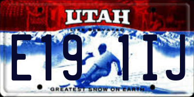 UT license plate E191IJ