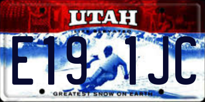 UT license plate E191JC