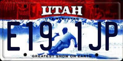 UT license plate E191JP