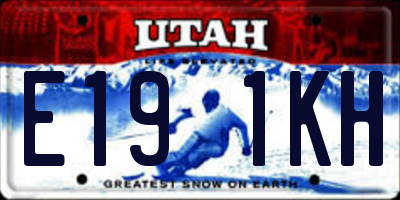 UT license plate E191KH