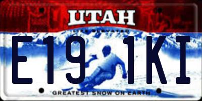 UT license plate E191KI