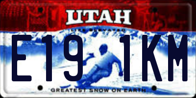 UT license plate E191KM