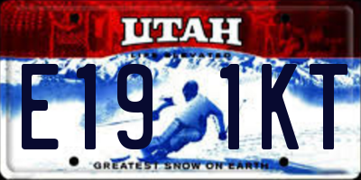 UT license plate E191KT