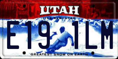 UT license plate E191LM
