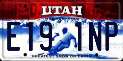 UT license plate E191NP