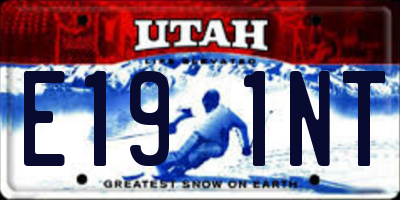 UT license plate E191NT