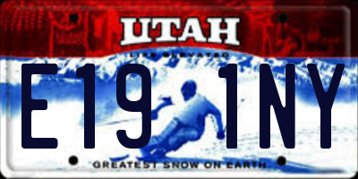 UT license plate E191NY