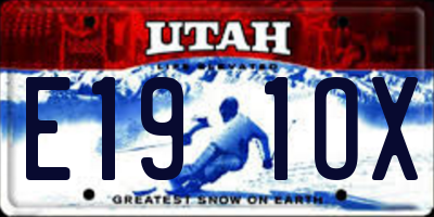 UT license plate E191OX