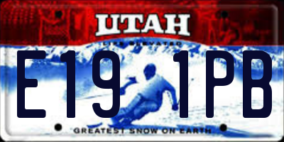 UT license plate E191PB