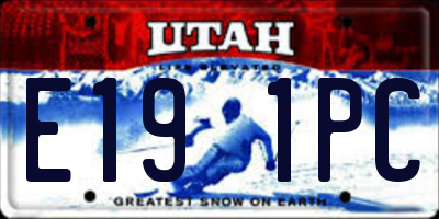 UT license plate E191PC