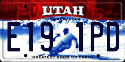 UT license plate E191PD