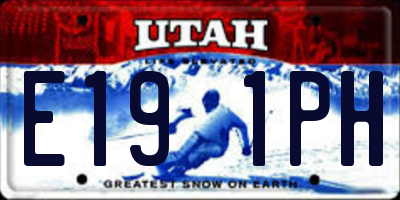 UT license plate E191PH