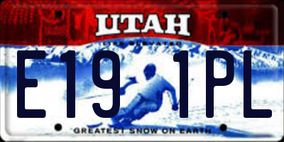 UT license plate E191PL
