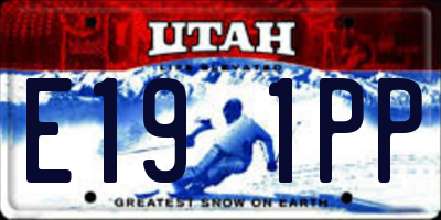 UT license plate E191PP