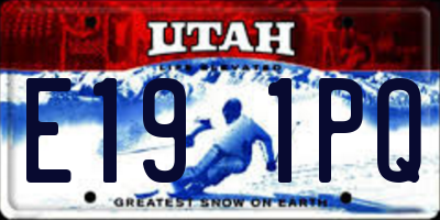 UT license plate E191PQ