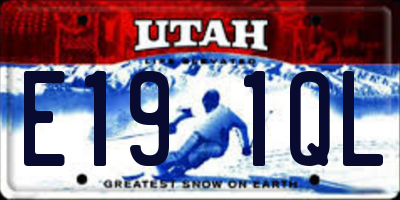 UT license plate E191QL
